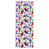 Wortelen en bloemen wijn cadeautas (Voorkant)