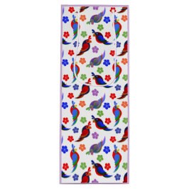 Wortelen en bloemen wijn cadeautas