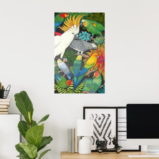 Wortelen en bromeliades poster (Thuiskantoor)