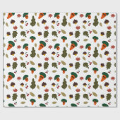 Wortelen en eikels cadeaupapier (Vlak)