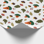 Wortelen en eikels cadeaupapier (Hoek)