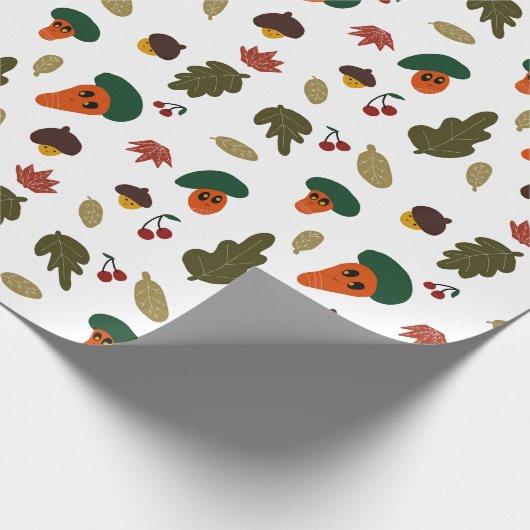 Wortelen en eikels cadeaupapier (Hoek)