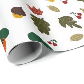 Wortelen en eikels cadeaupapier (Rol Hoek)