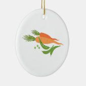 Wortelen en erwten keramisch ornament (Rechts)