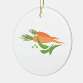 Wortelen en erwten keramisch ornament (Links)