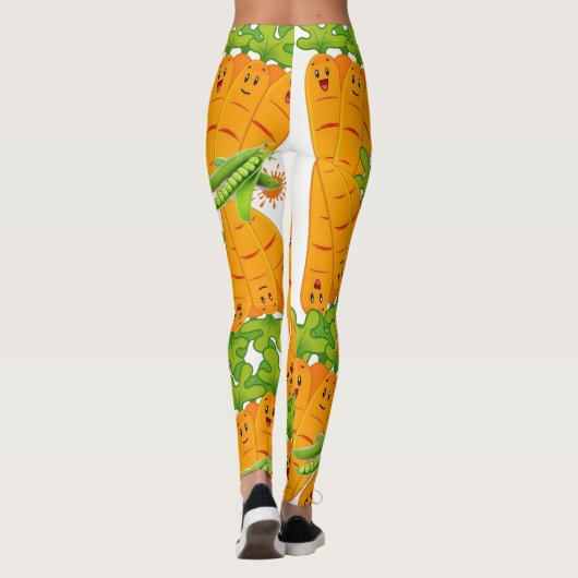 Wortelen en Erwten Leggings (Achterkant)