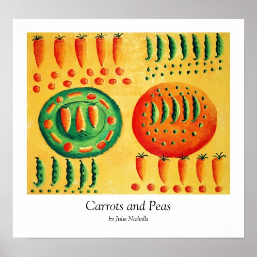 Wortelen en erwten poster (Voorkant)