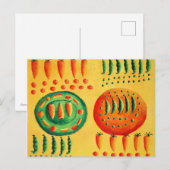 Wortelen en erwten schilderen briefkaart (Voorkant / Achterkant)