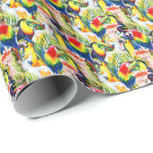 Wortelen en palmbladeren cadeaupapier (Rol Hoek)