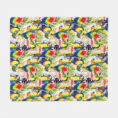 Wortelen en palmbladeren fleece deken (Voorkant (Horizontaal))