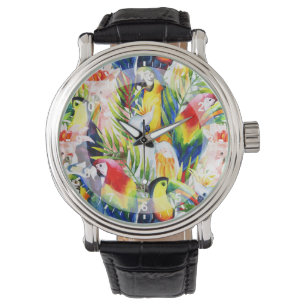 Wortelen en palmbladeren horloge