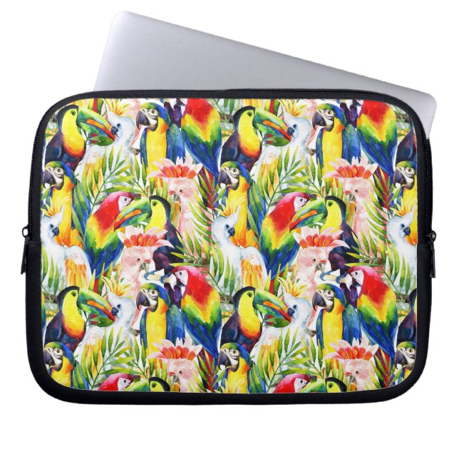 Wortelen en palmbladeren laptop sleeve (Voorkant)