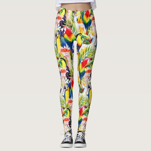 Wortelen en palmbladeren leggings (Voorkant)