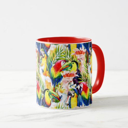 Wortelen en palmbladeren mok (Voorkant rechts)