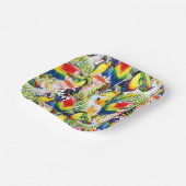 Wortelen en palmbladeren papieren bordje (Gebogen)