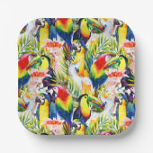 Wortelen en palmbladeren papieren bordje (Voorkant)