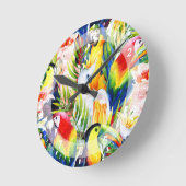 Wortelen en palmbladeren ronde klok (Hoek)