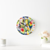 Wortelen en palmbladeren ronde klok (Huis)