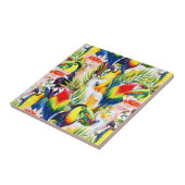 Wortelen en palmbladeren tegeltje (Zijkant)