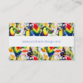 Wortelen en palmbladeren visitekaartje (Achterkant)