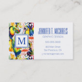 Wortelen en palmbladeren visitekaartje (Voorkant)