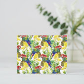 Wortelen en tropische vruchten briefkaart (Staand voorkant)