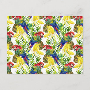 Wortelen en tropische vruchten briefkaart