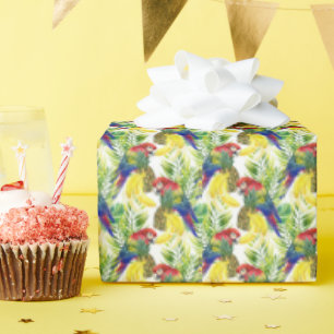 Wortelen en tropische vruchten cadeaupapier