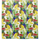 Wortelen en tropische vruchten douchegordijn (Voorkant)