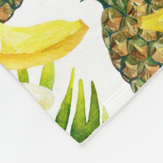 Wortelen en tropische vruchten fleece deken (Hoek)