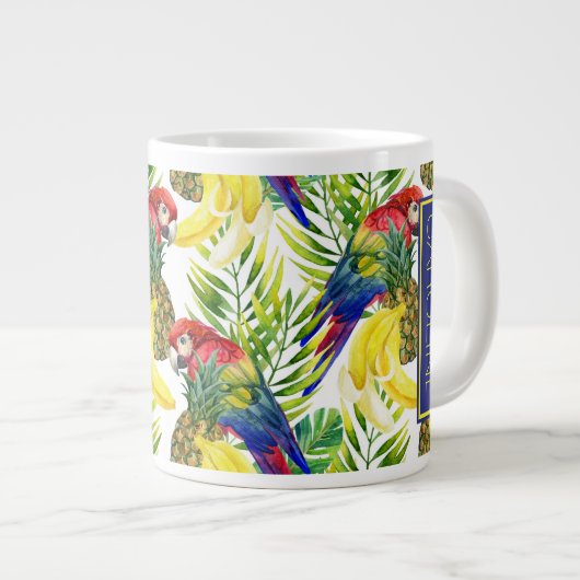 Wortelen en tropische vruchten | Jouw namen toevoe Grote Koffiekop (Voorkant rechts)