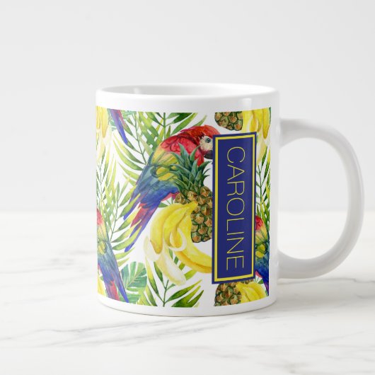 Wortelen en tropische vruchten | Jouw namen toevoe Grote Koffiekop (Rechts)