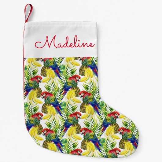 Wortelen en tropische vruchten | Jouw namen toevoe Kleine Kerstsok (Voorkant)