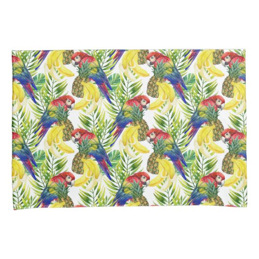 Wortelen en tropische vruchten kussensloop (Voorkant-Rechts)