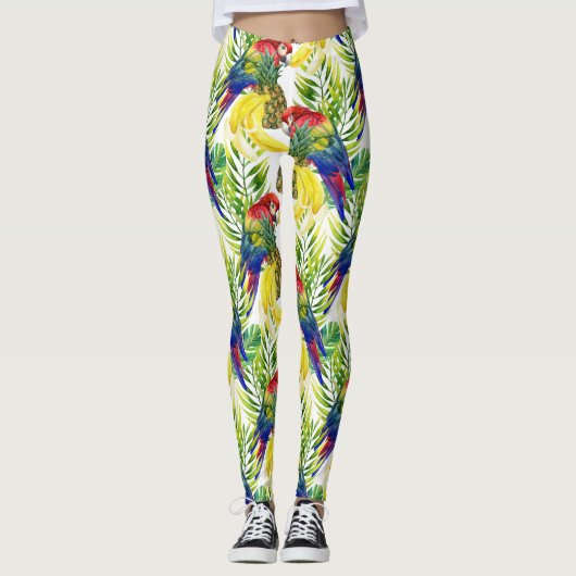 Wortelen en tropische vruchten leggings (Voorkant)