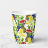 Wortelen en tropische vruchten papieren bekers (Achterkant)