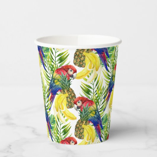 Wortelen en tropische vruchten papieren bekers (Links)