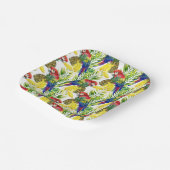 Wortelen en tropische vruchten papieren bordje (Gebogen)