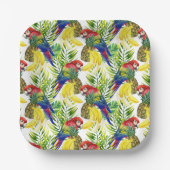 Wortelen en tropische vruchten papieren bordje (Voorkant)