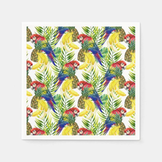 Wortelen en tropische vruchten servet (Voorkant)