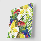 Wortelen en tropische vruchten vierkante klok (Hoek)