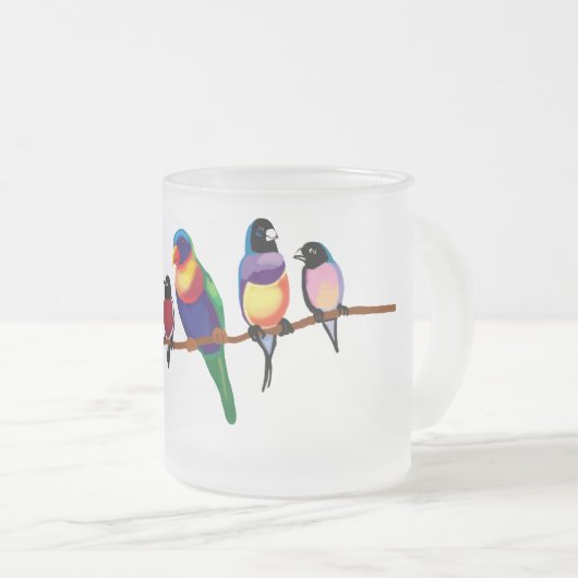 Wortelen en vinken matglas koffiemok (Voorkant rechts)