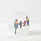 Wortelen en vinken matglas koffiemok (Voorkant links)