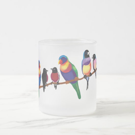 Wortelen en vinken matglas koffiemok (Center)