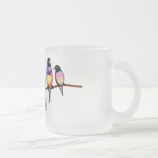 Wortelen en vinken matglas koffiemok (Rechts)