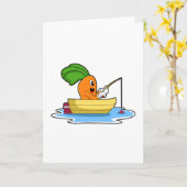 Wortelen in Boat Vissen met Geviste staaf Kaart (Gele Bloem)