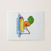 Wortelen in Boat Vissen met Geviste staaf Legpuzzel (Horizontaal)