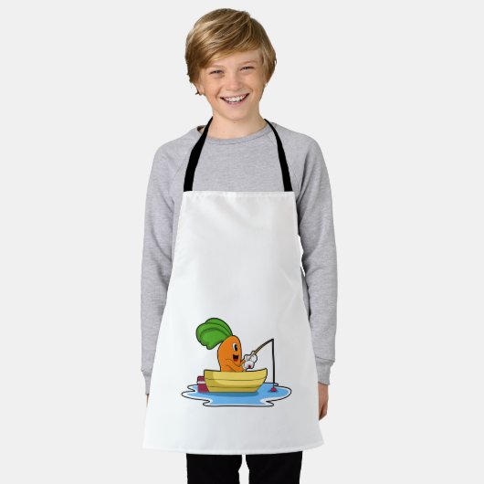 Wortelen in Boat Vissen met Geviste staaf Schort (Gedragen)