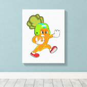 Wortelen in de Football Sport Canvas Afdruk (Insitu (Houten vloer))