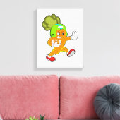 Wortelen in de Football Sport Canvas Afdruk (Insitu (Woonkamer))